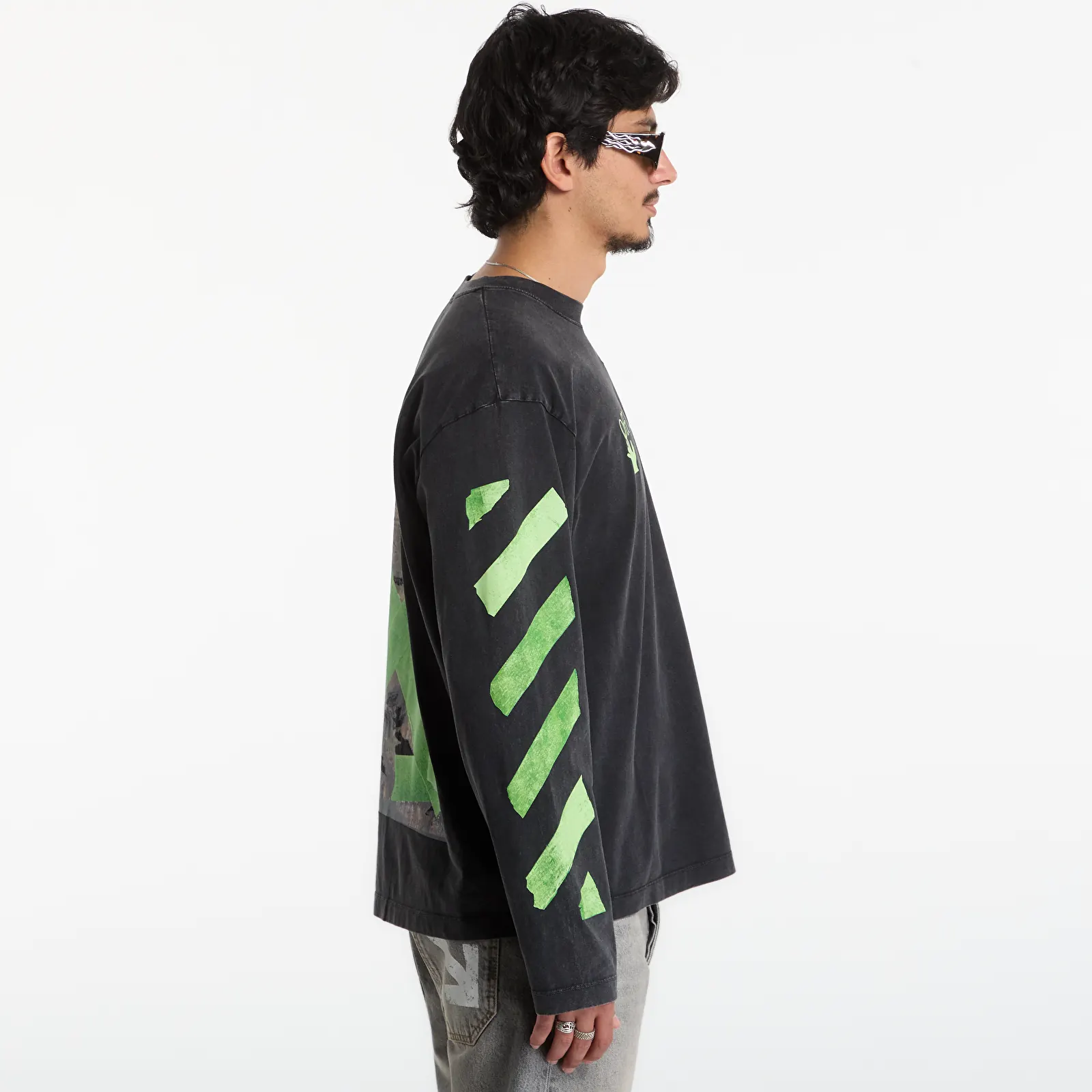 Футболки Off-White Bacco Arrow Skate L/S Tee UNISEX Vintage Black