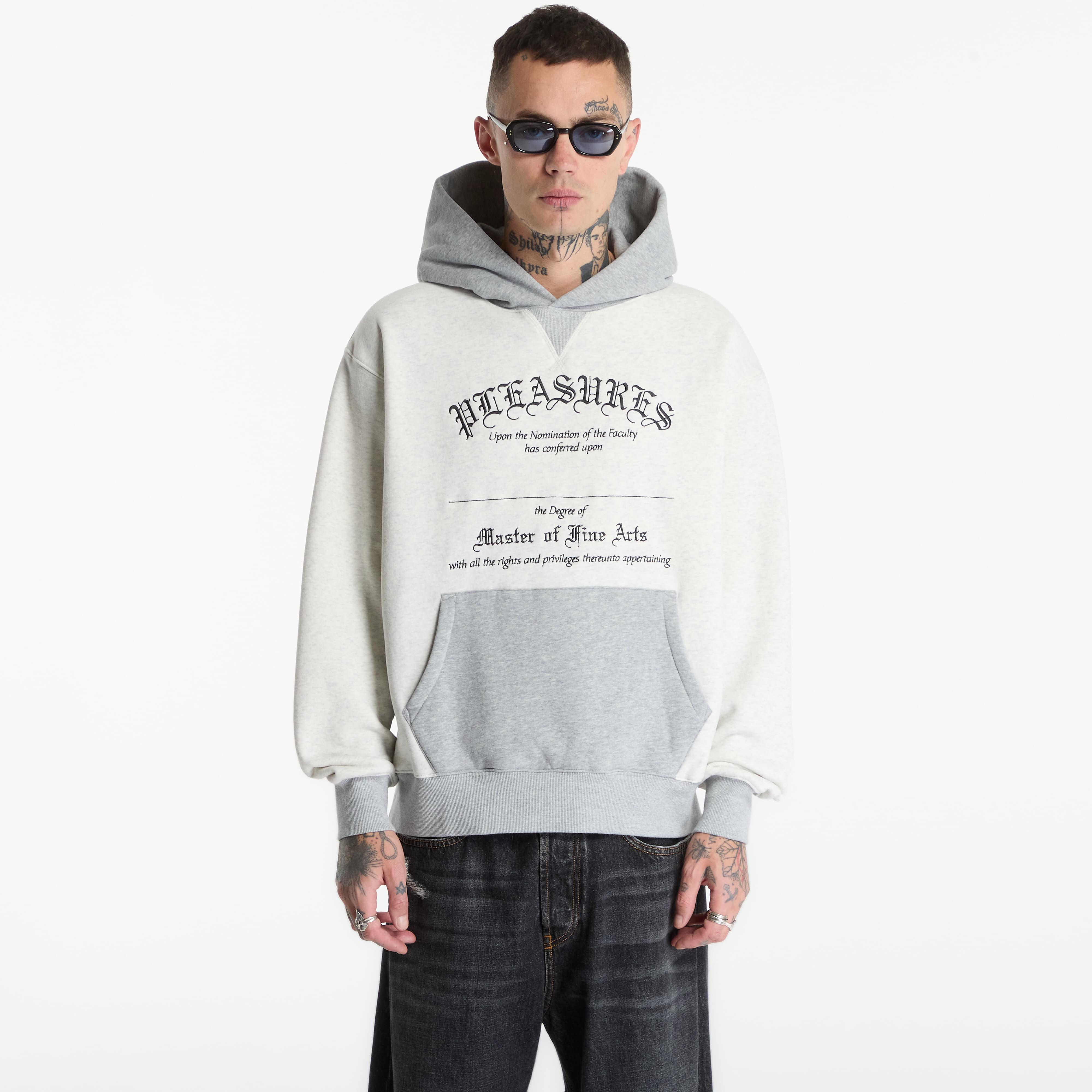 Суитшърт PLEASURES Degree Hoodie Ash Grey M