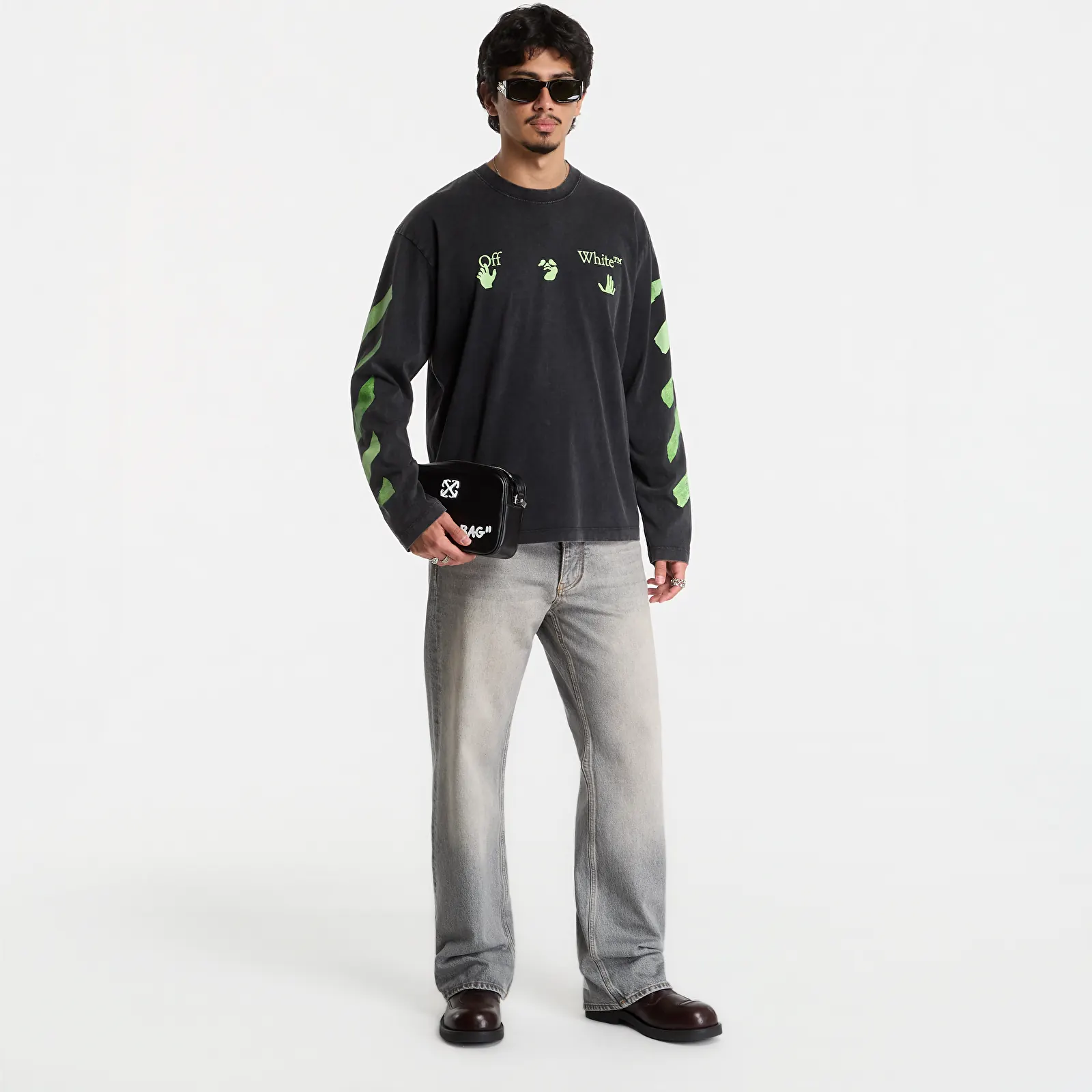 Футболки Off-White Bacco Arrow Skate L/S Tee UNISEX Vintage Black
