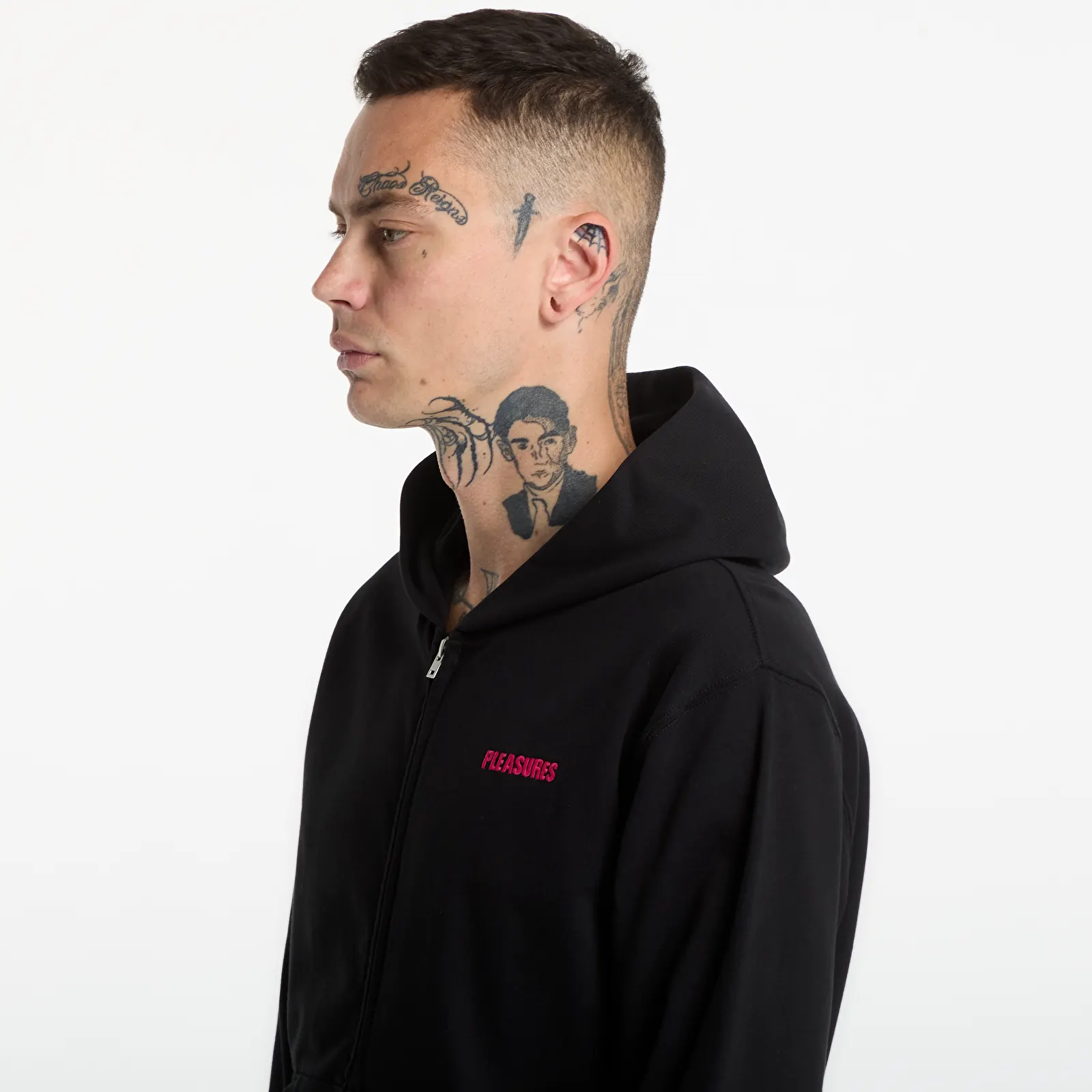 Hoodies and sweatshirts  PLEASURES Spiders Fitted Zip Hoodie Black