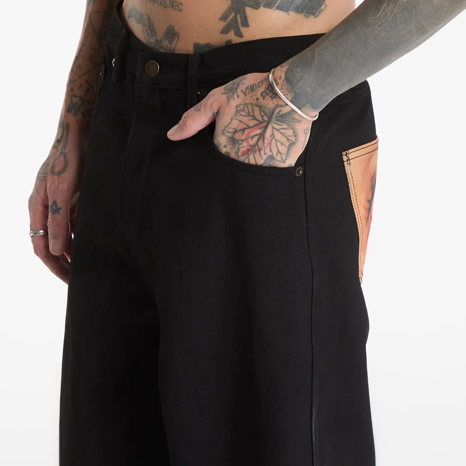 Jeans PLEASURES Tear Formula Baggy Jeans Black