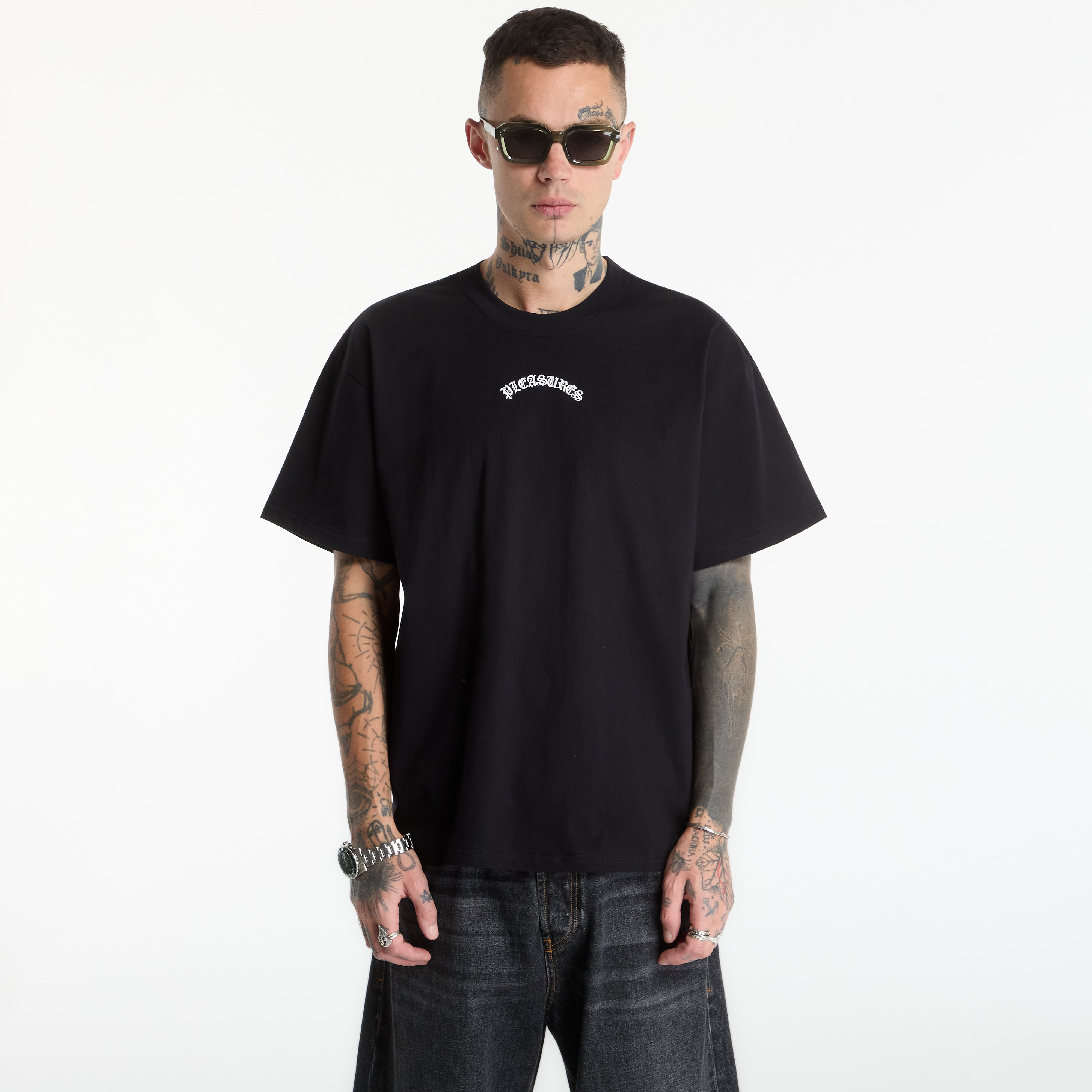 Тениска PLEASURES Athor T-Shirt Black XXL