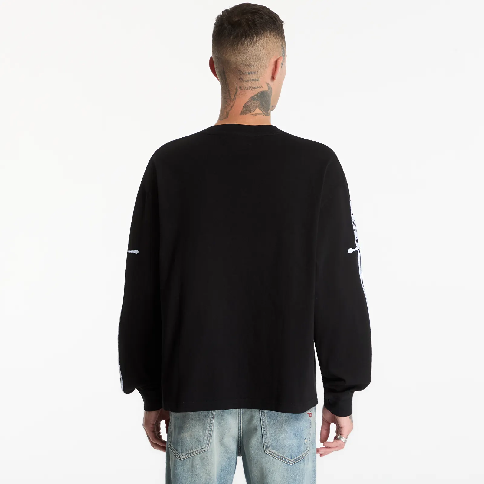 T-Shirts PLEASURES Luster Heavyweight Long Sleeve Black