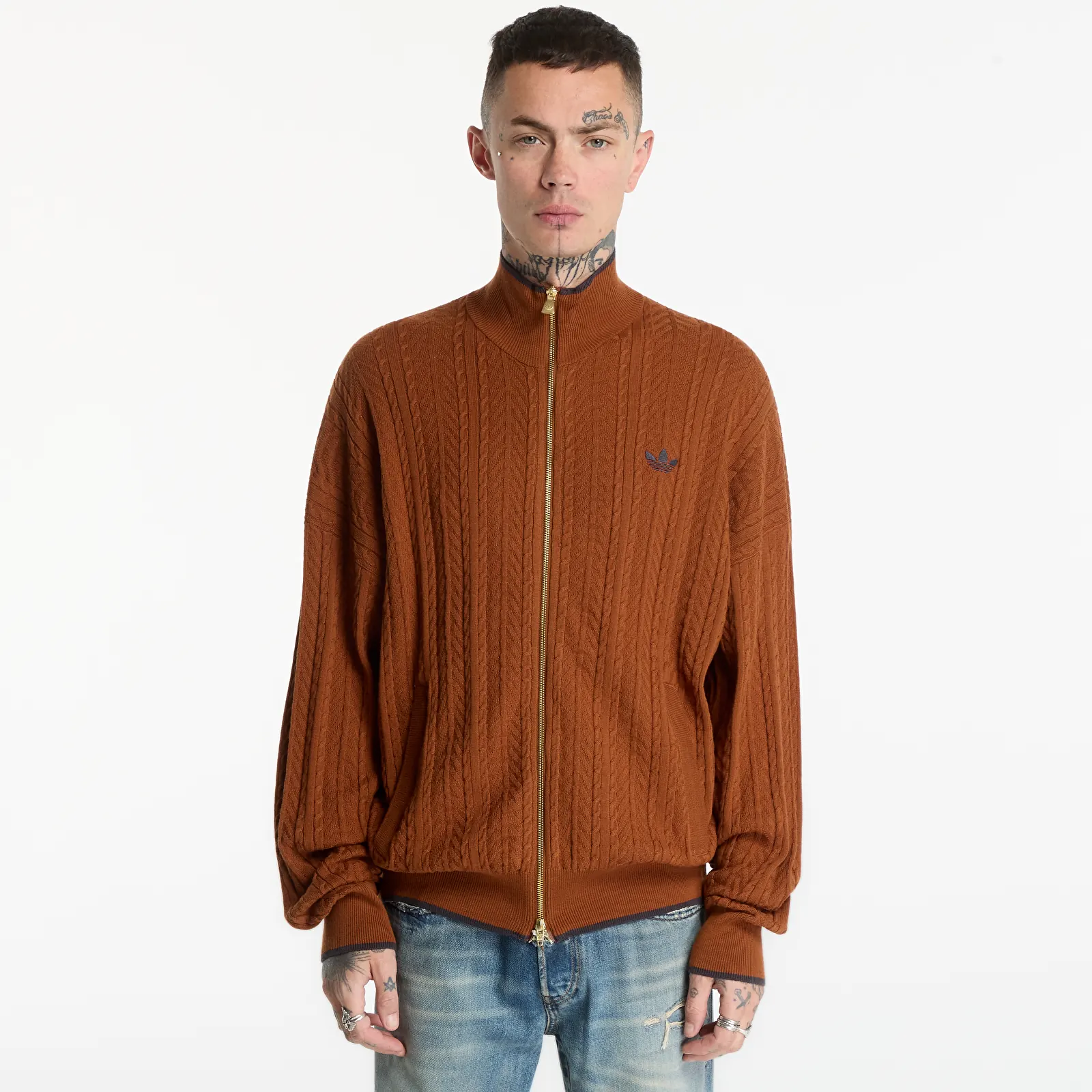 Кардиганы adidas Firebird Cable Knit Track Top Dusky Bronze