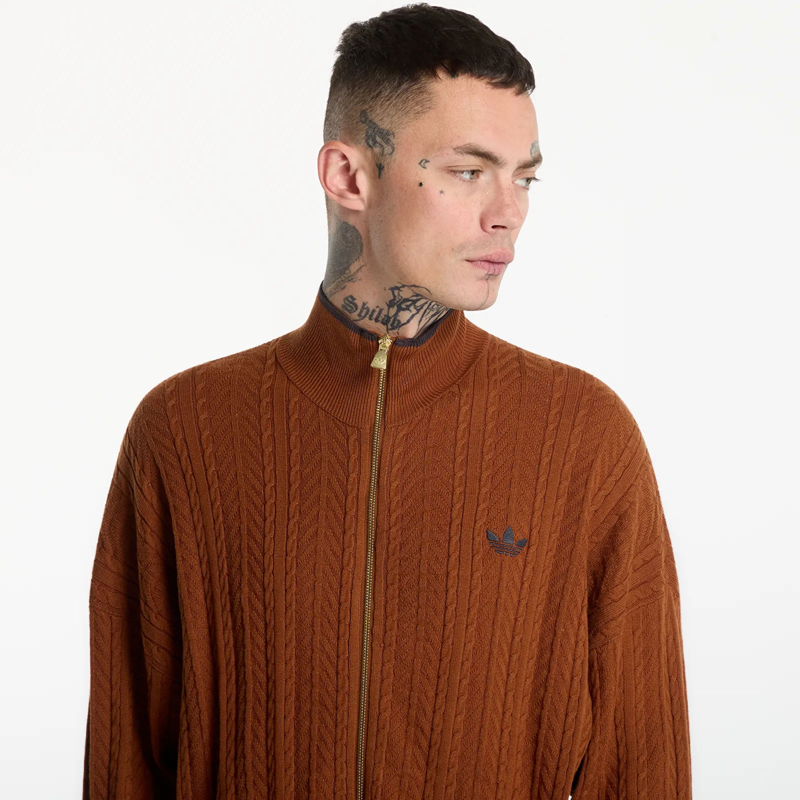 Кардиганы adidas Firebird Cable Knit Track Top Dusky Bronze