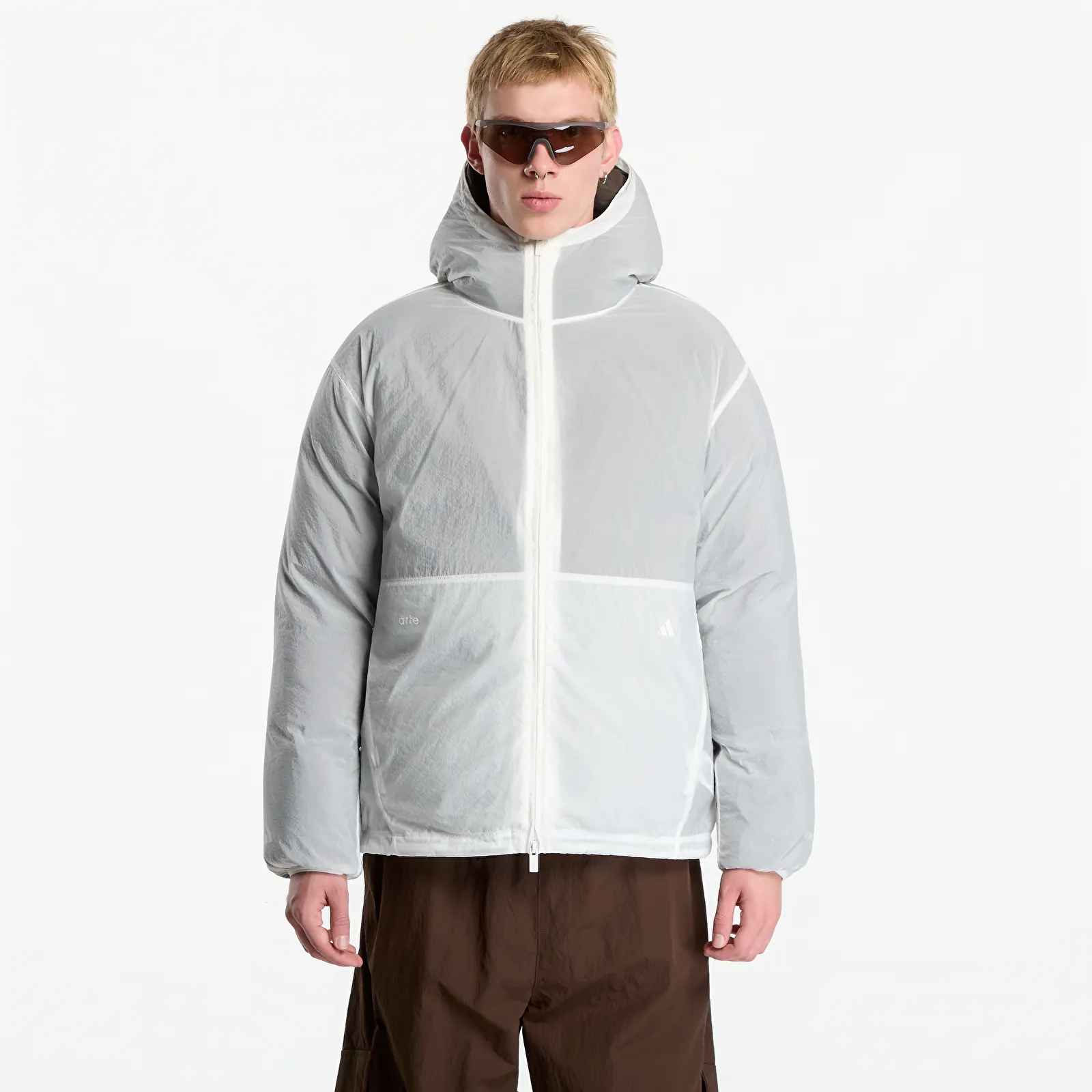 Kurtki adidas x Arte Antwerp Puffer Jacket Shadow Olive/ Off White
