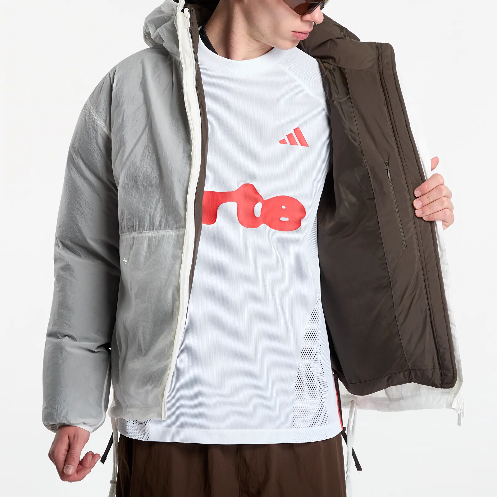 Kurtki adidas x Arte Antwerp Puffer Jacket Shadow Olive/ Off White