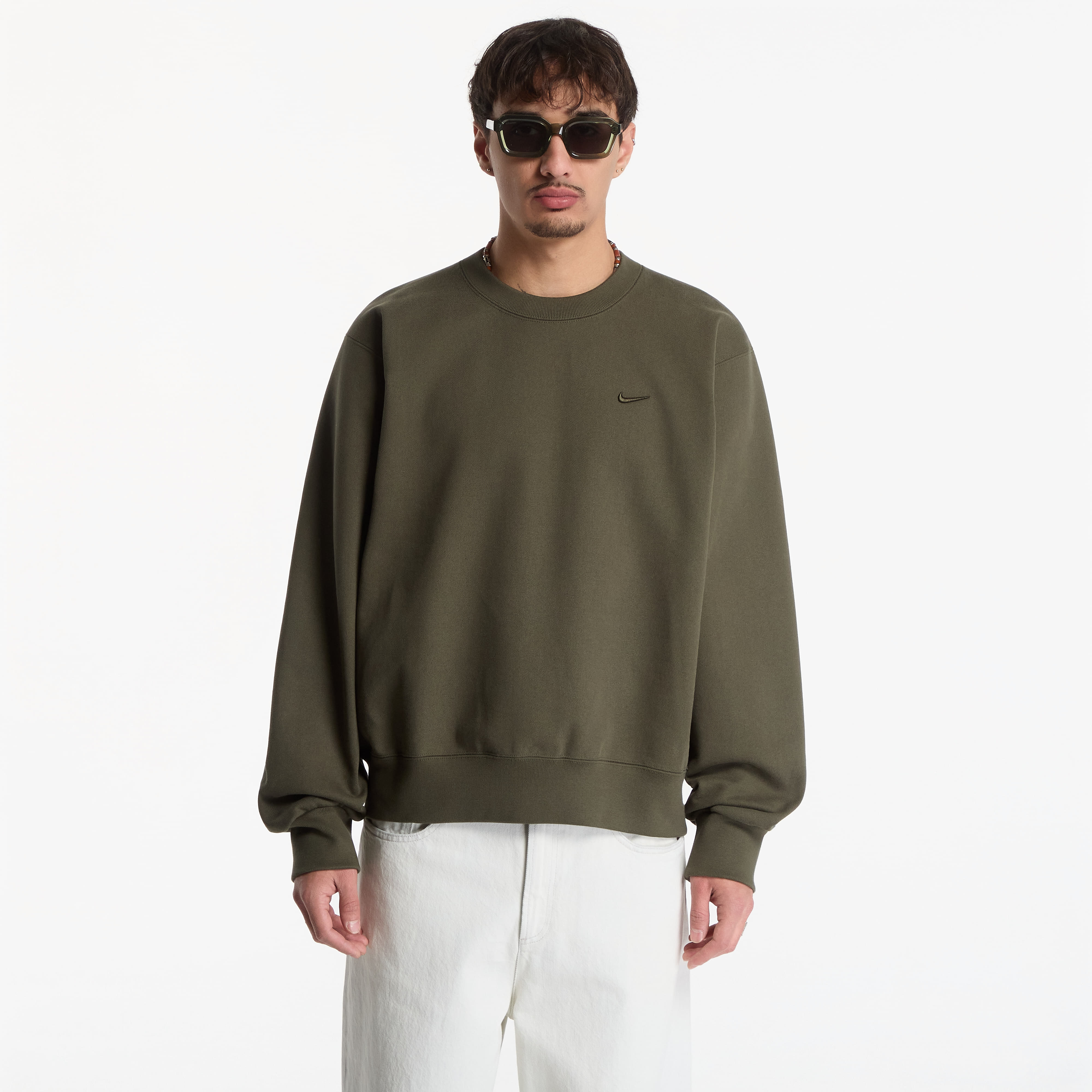 Mikina Nike Energy Fleece Crew-Neck Sweatshirt Cargo Khaki M