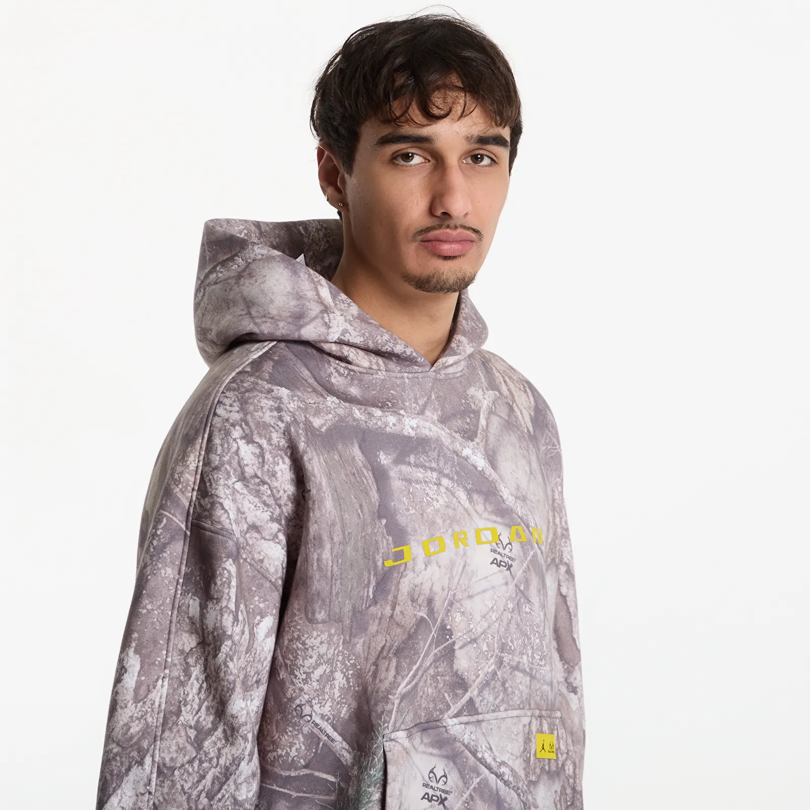Sweatshirts Jordan Brooklyn Realtree Fleece Pullover Hoodie White/ Bright Citron