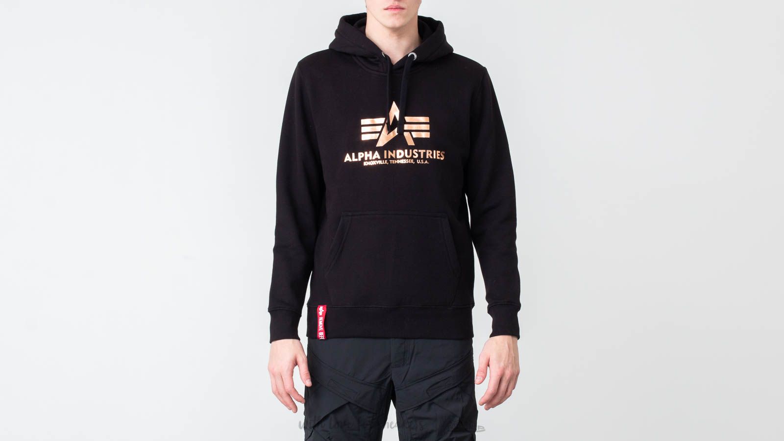 Hoodies and sweatshirts Alpha Industries Basic Hoodie Black Gold Footshop