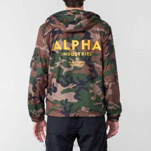 Jackets Alpha Industries Windbreaker Woodland Camo 65 Footshop