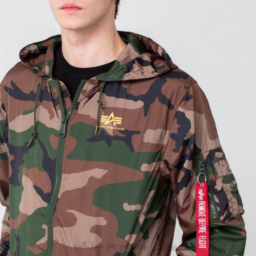 Jackets Alpha Industries Windbreaker Woodland Camo 65 Footshop