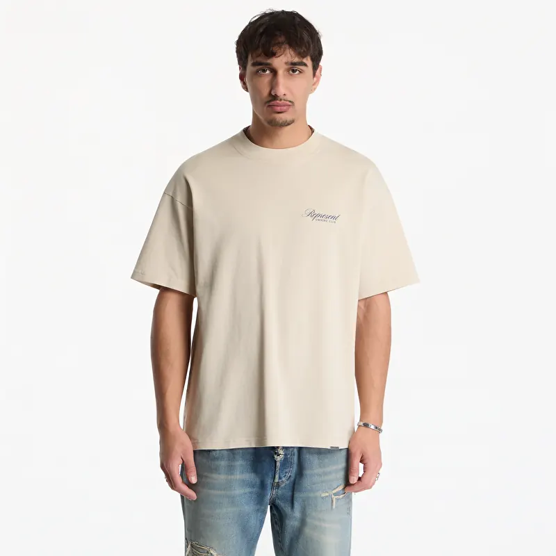 T-skjorte Represent Owners Club Script T-Shirt UNISEX Vintage White