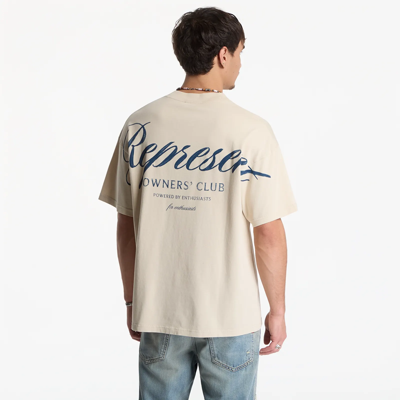 Tričká Represent Owners Club Script T-Shirt UNISEX Vintage White