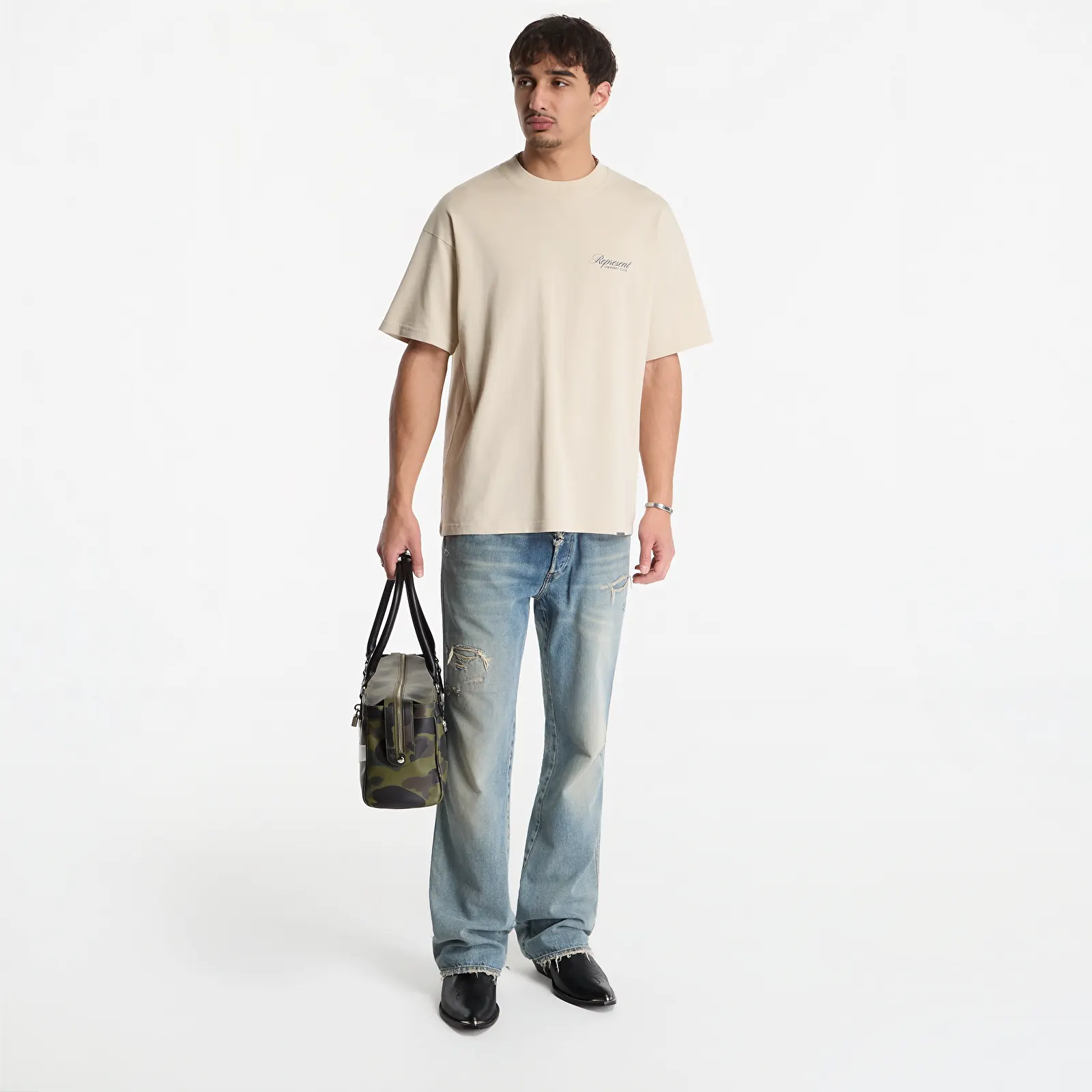 Tričká Represent Owners Club Script T-Shirt UNISEX Vintage White
