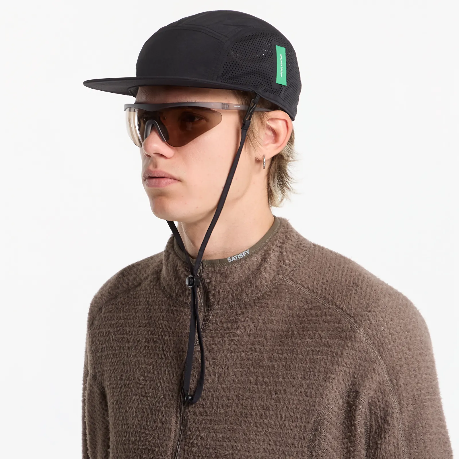 Mütsid District Vision Perforated Strap Hat Black