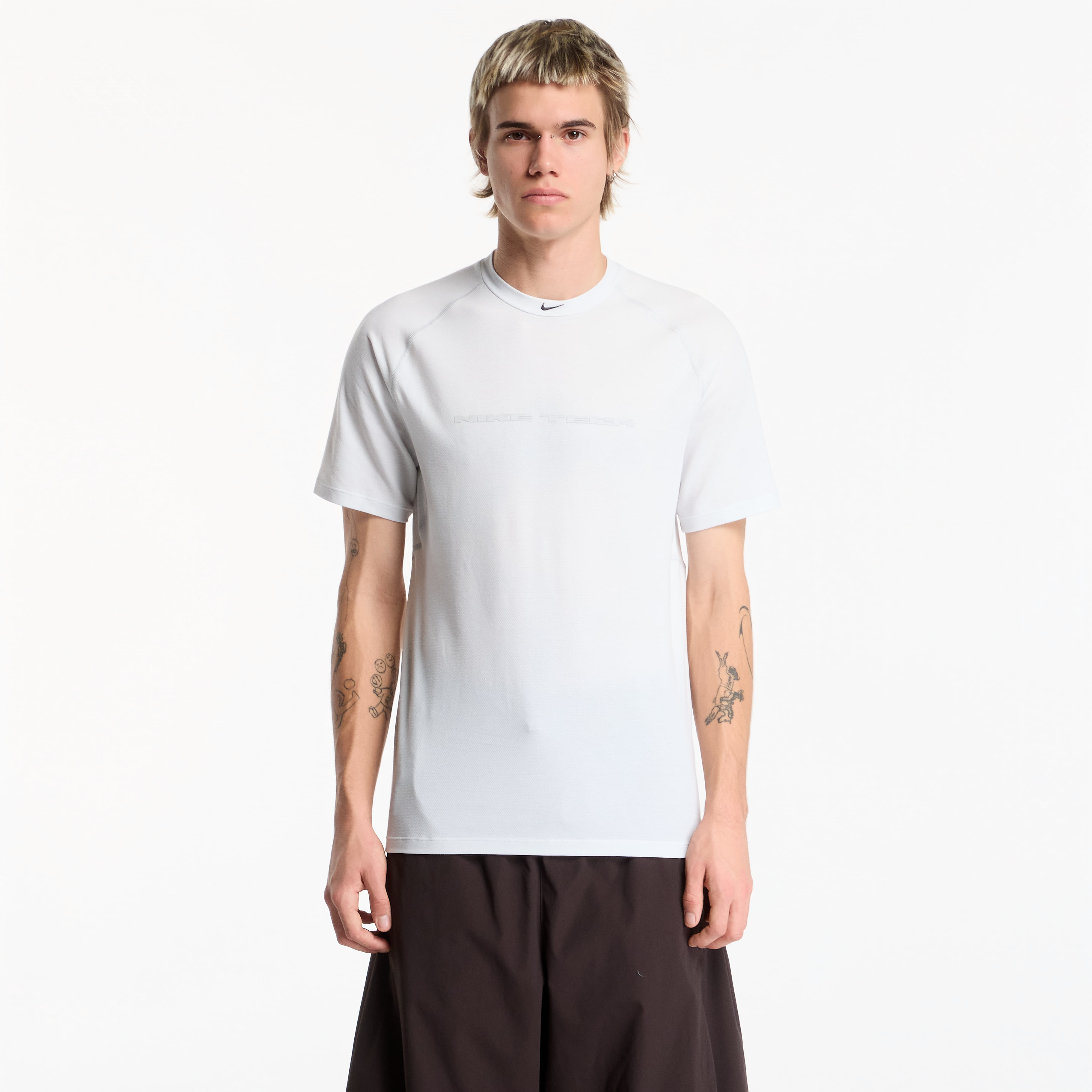Tričko Nike Tech Men's Dri-FIT Short-Sleeve Top Off White/ Grey Fog/ Black M