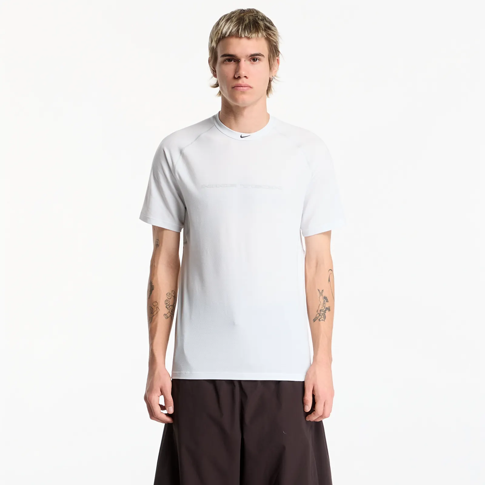 T-shirts  Nike Tech Men's Dri-FIT Short-Sleeve Top Off White/ Grey Fog/ Black