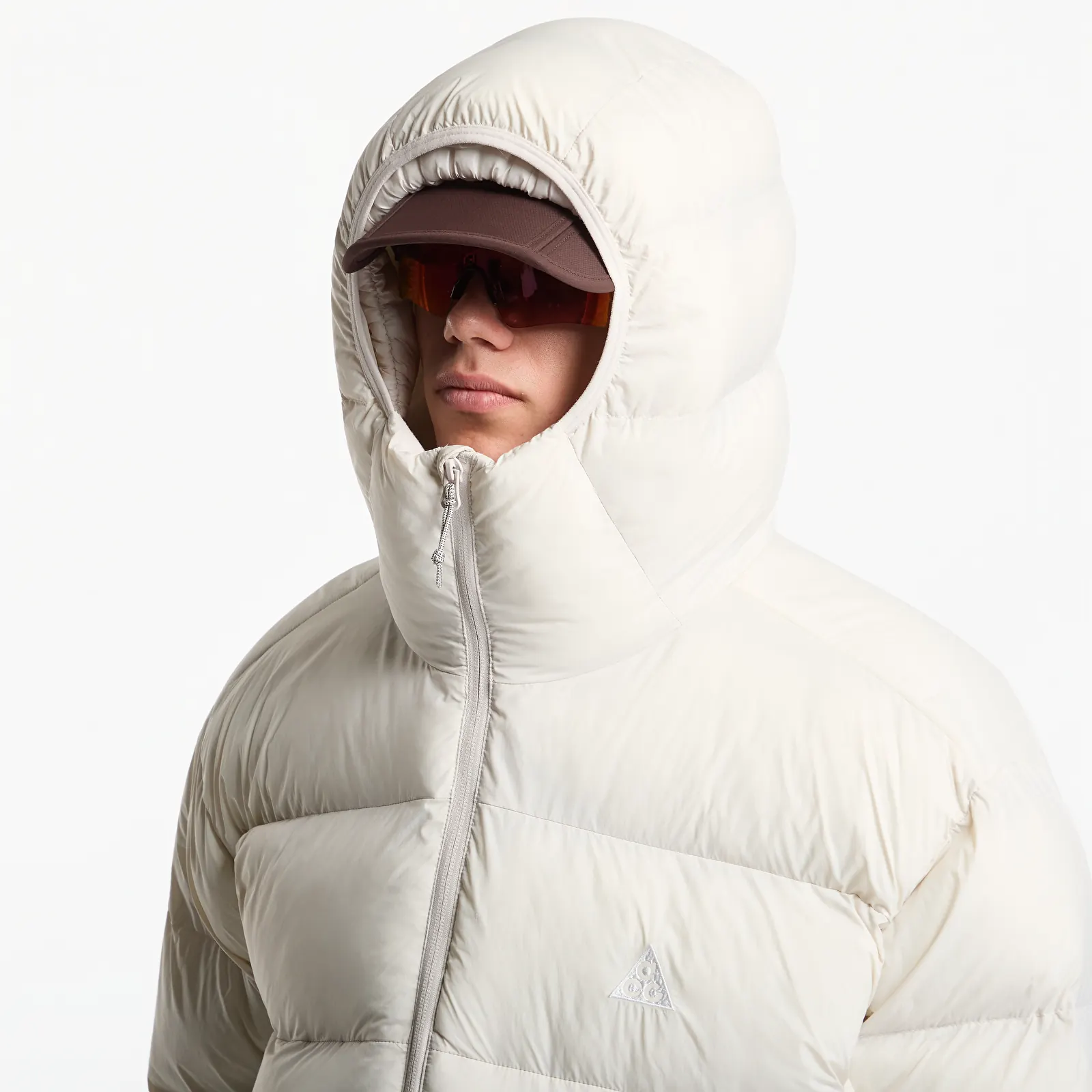 Vestes pour hommes Nike ACG Lunar Lake PrimaLoft® Therma-FIT ADV Loose Hooded Jacket Lt Orewood Brn/ Summit White