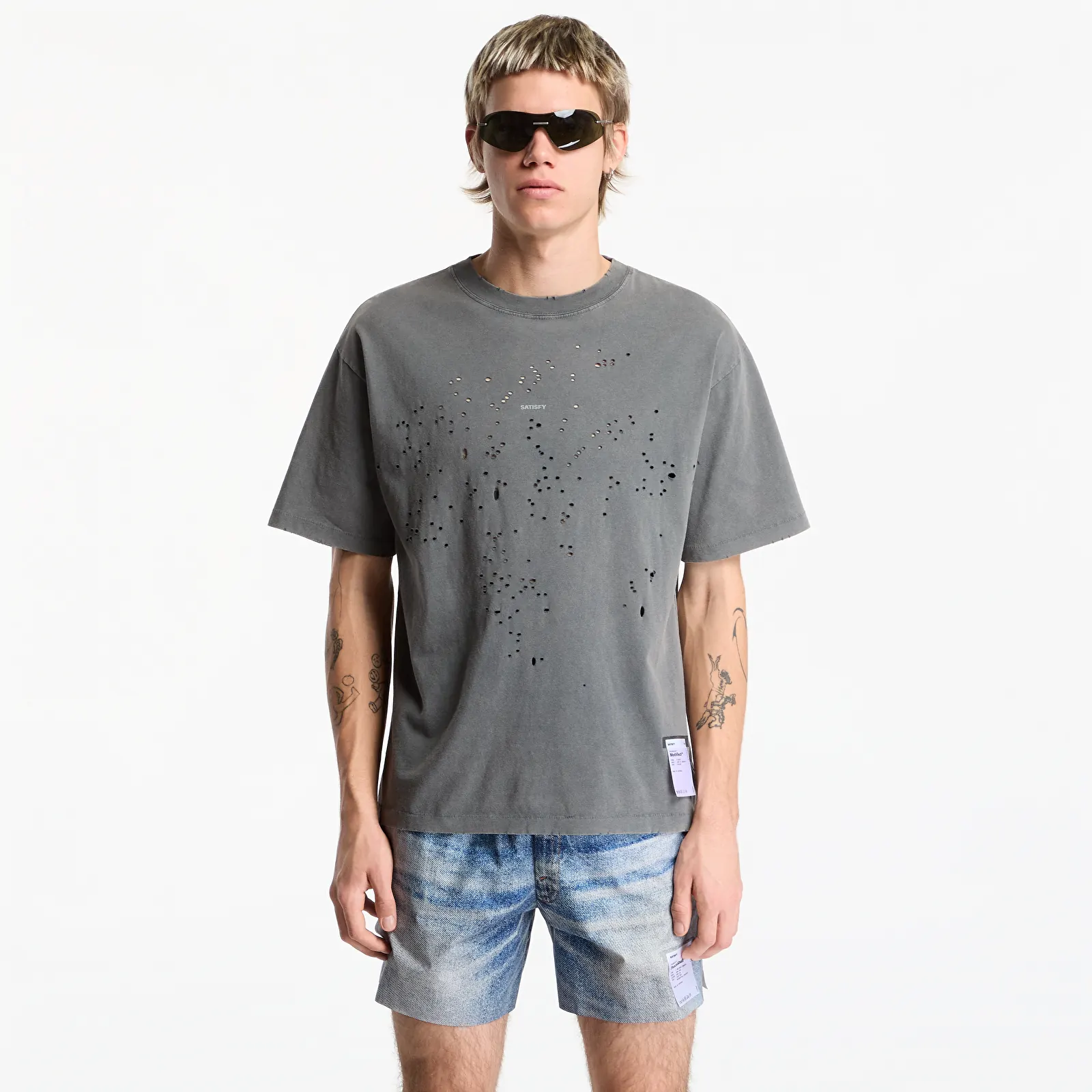 T-Shirts Satisfy MothTech T-Shirt Faded Black SA