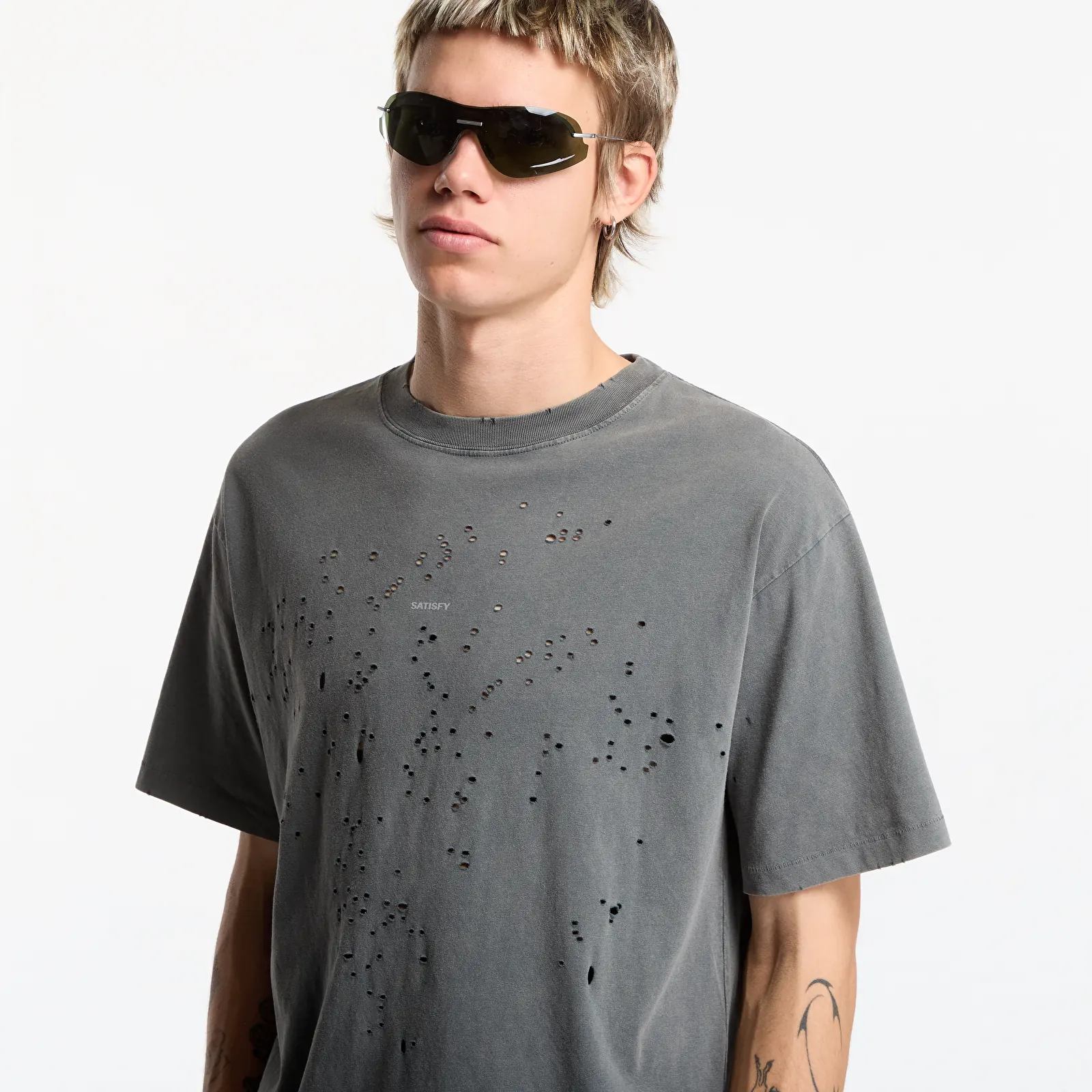 T-Shirts Satisfy MothTech T-Shirt Faded Black SA