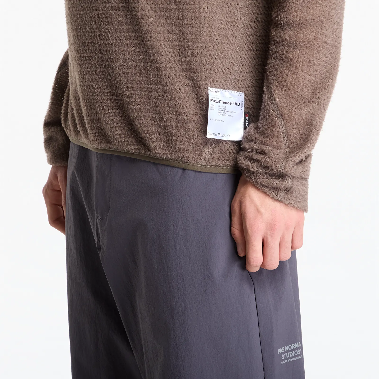 Džemperiai su gobtuvais ir džemperiai Satisfy FuzzFleece AD Half-Zip Falcon