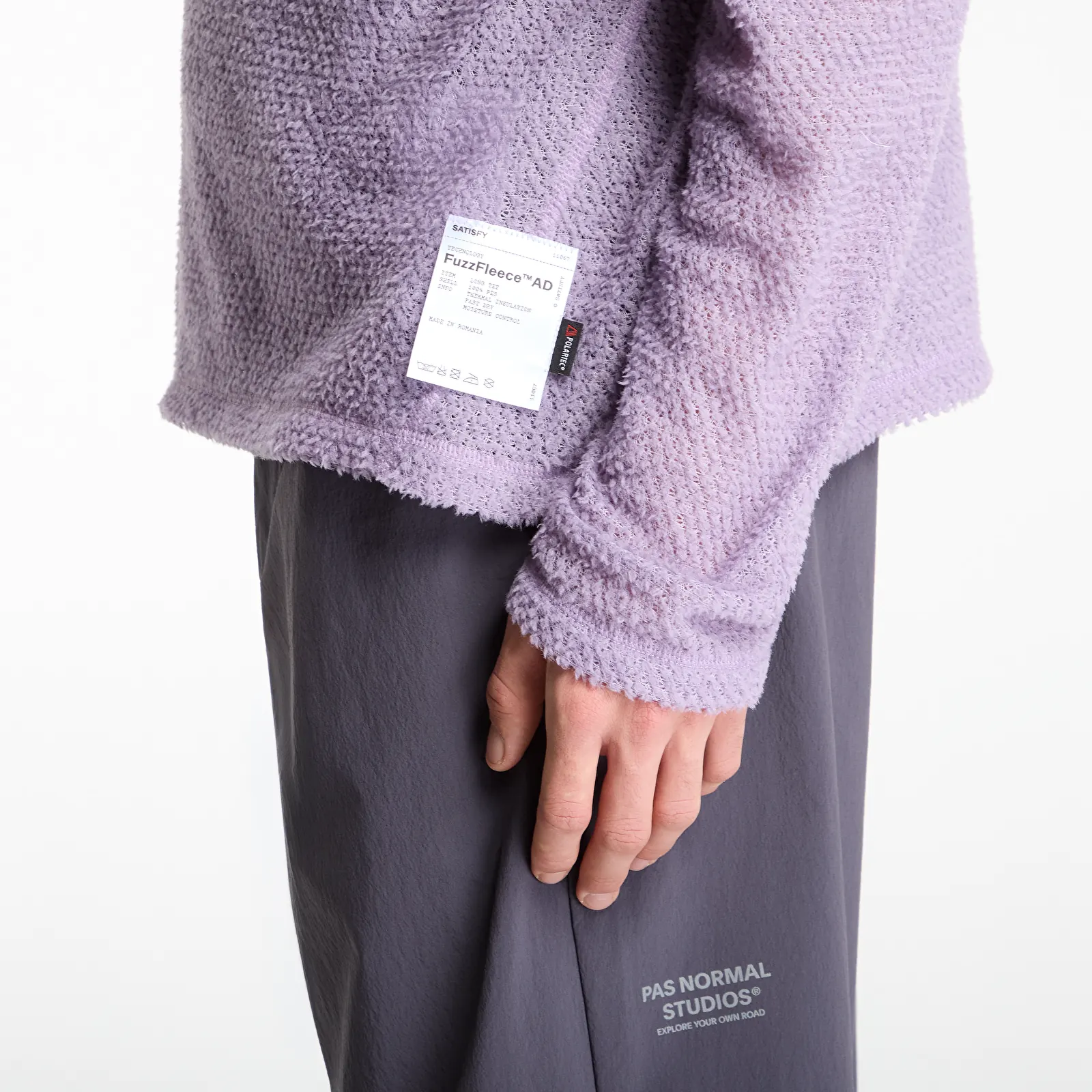 Vyriški marškinėliai Satisfy FuzzFleece AD Long Tee Dusk 00