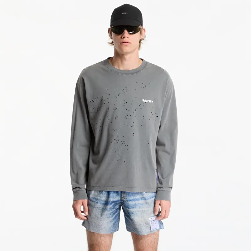 T-shirt Satisfy MothTech Long Tee Faded Black