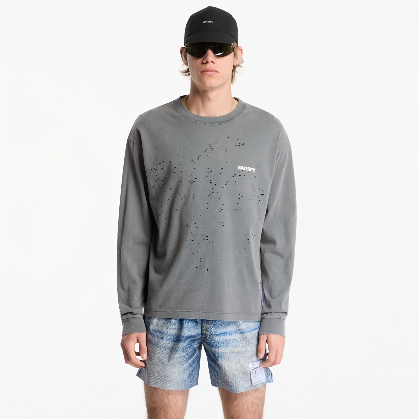 T-shirts  Satisfy MothTech Long Tee Faded Black