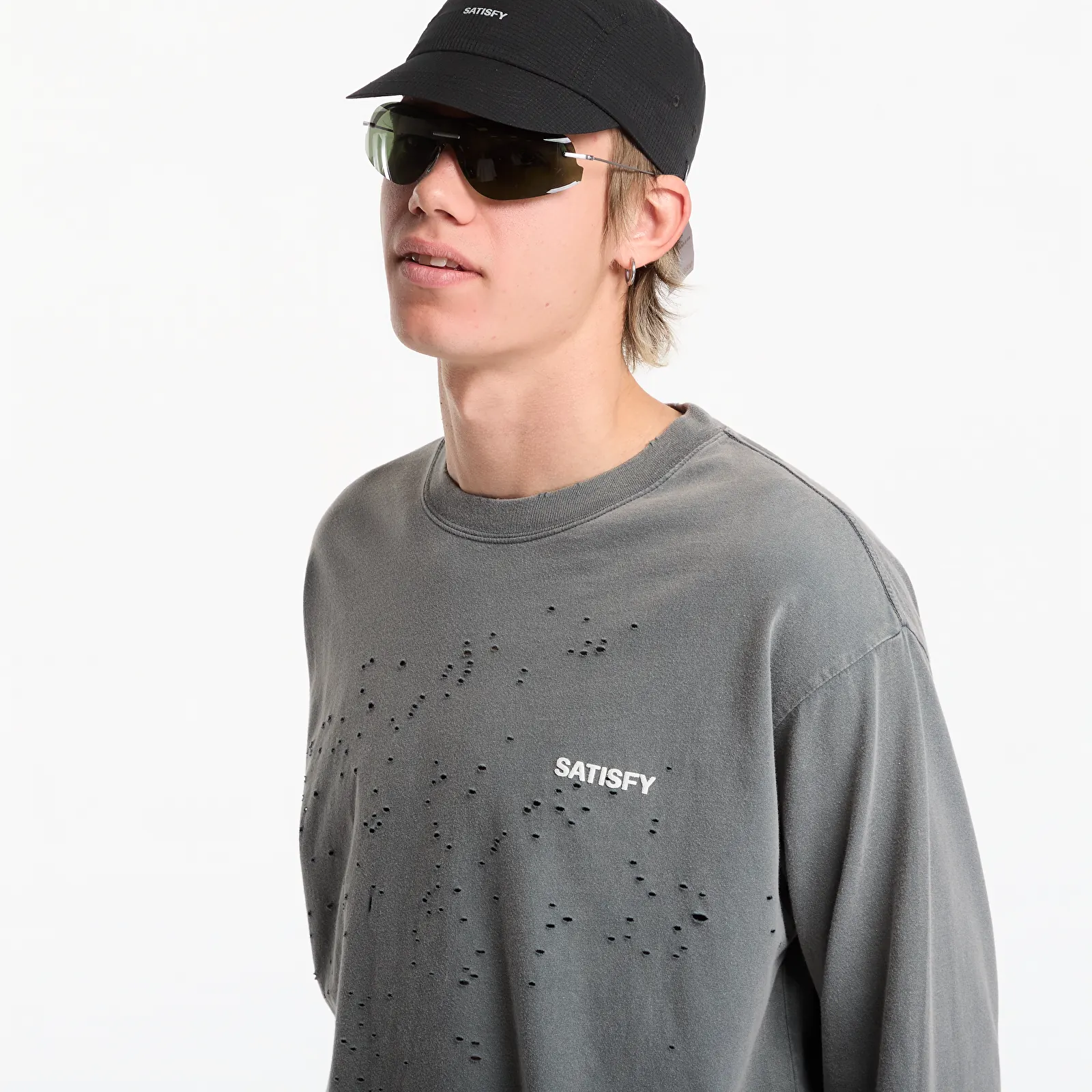 T-shirts  Satisfy MothTech Long Tee Faded Black