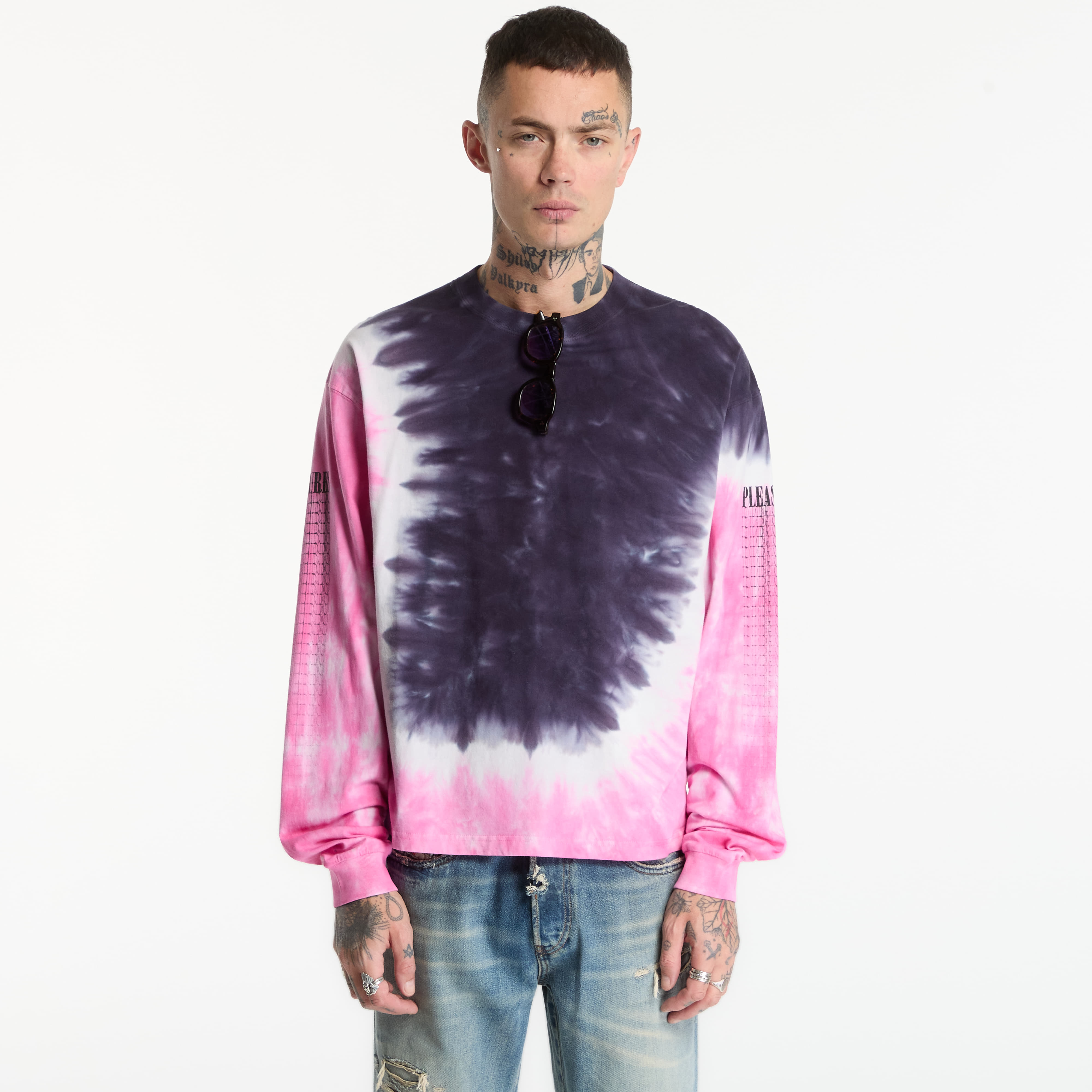 Тениска PLEASURES Blurred Longsleeve Tiedye XL