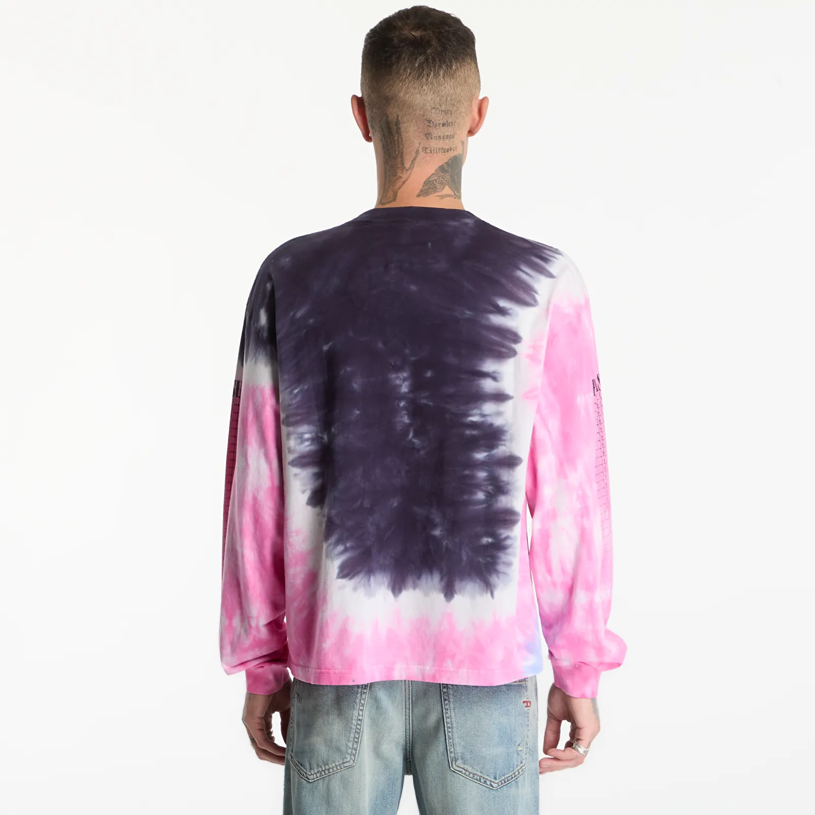 T-shirts  PLEASURES Blurred Longsleeve Tiedye