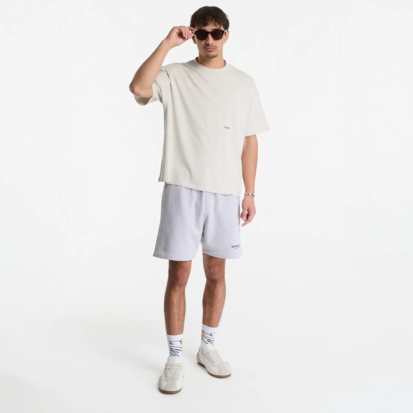 Koszulki Represent Micro Owners Club T-Shirt UNISEX Cream Marl