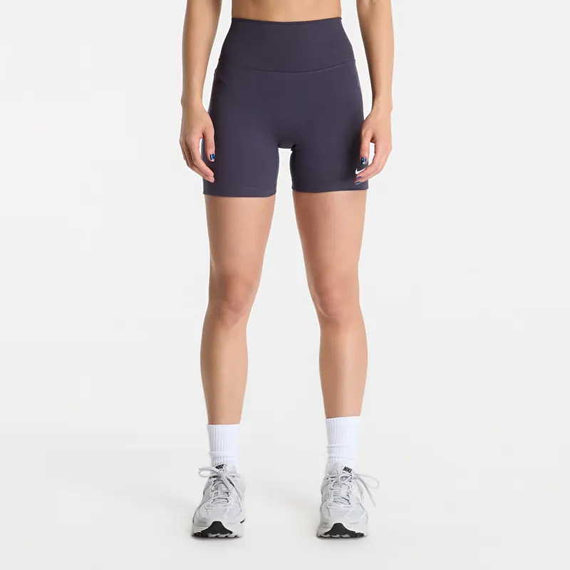 Kurze Hosen Nike One High-Waisted 5 Biker Shorts Gridiron/ White