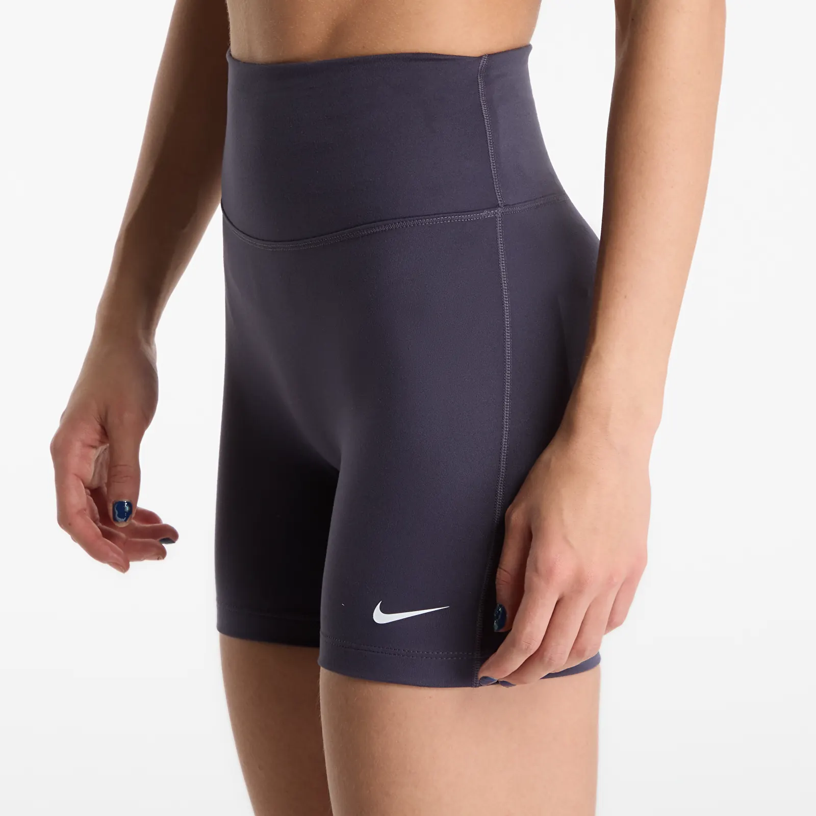 Shorts Nike One High-Waisted 5 Biker Shorts Gridiron/ White