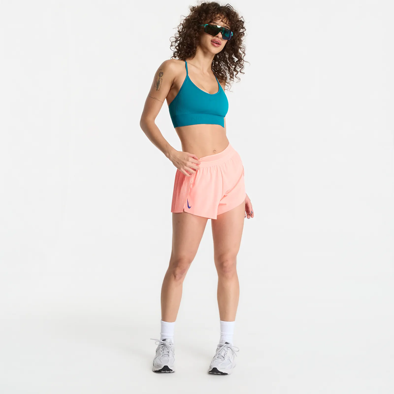 Kurzhosen Nike AeroSwift Dri-FIT ADV Mid-Rise 3 Brief-Lined Running Shorts Atomic Pink/ Black/ White/ Old Royal