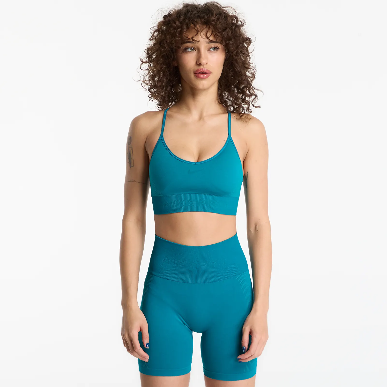 Reggiseni Nike Pro Seamless Light-Support Padded Sports Bra Bright Spruce