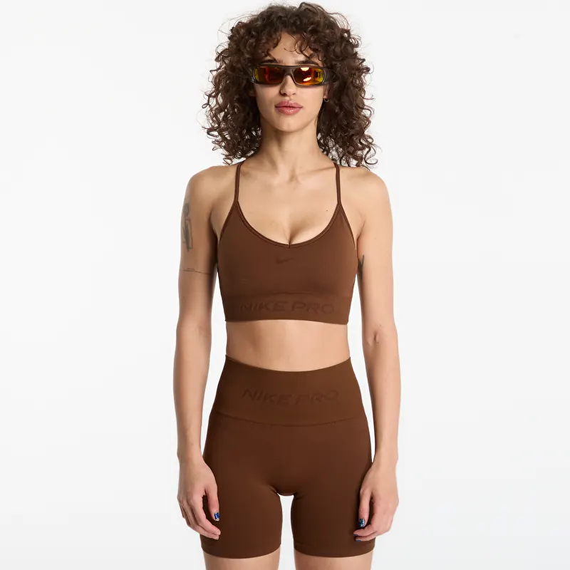 BH Nike Pro Seamless Light-Support Padded Sports Bra Cacao Wow