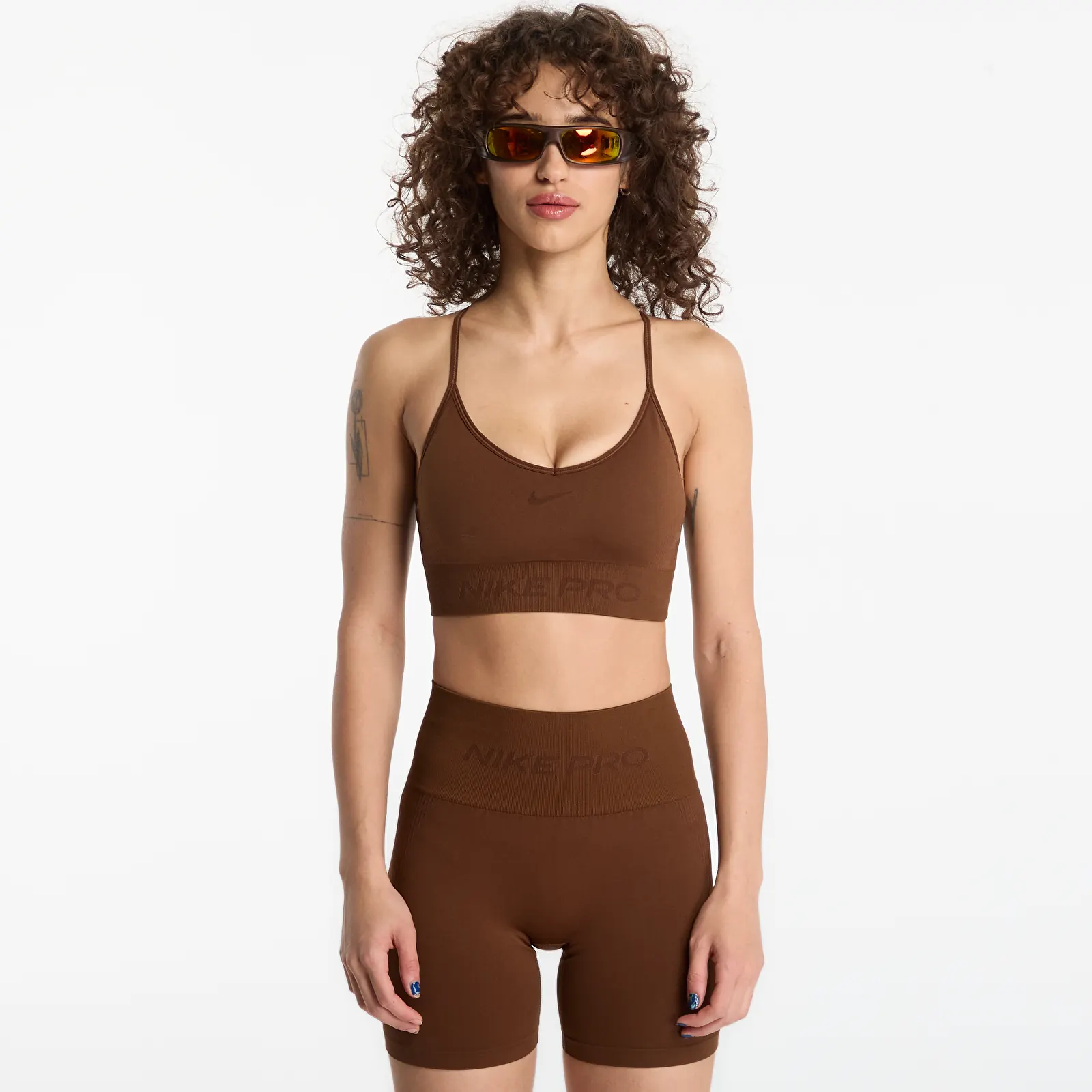Σουτιέν Nike Pro Seamless Light-Support Padded Sports Bra Cacao Wow