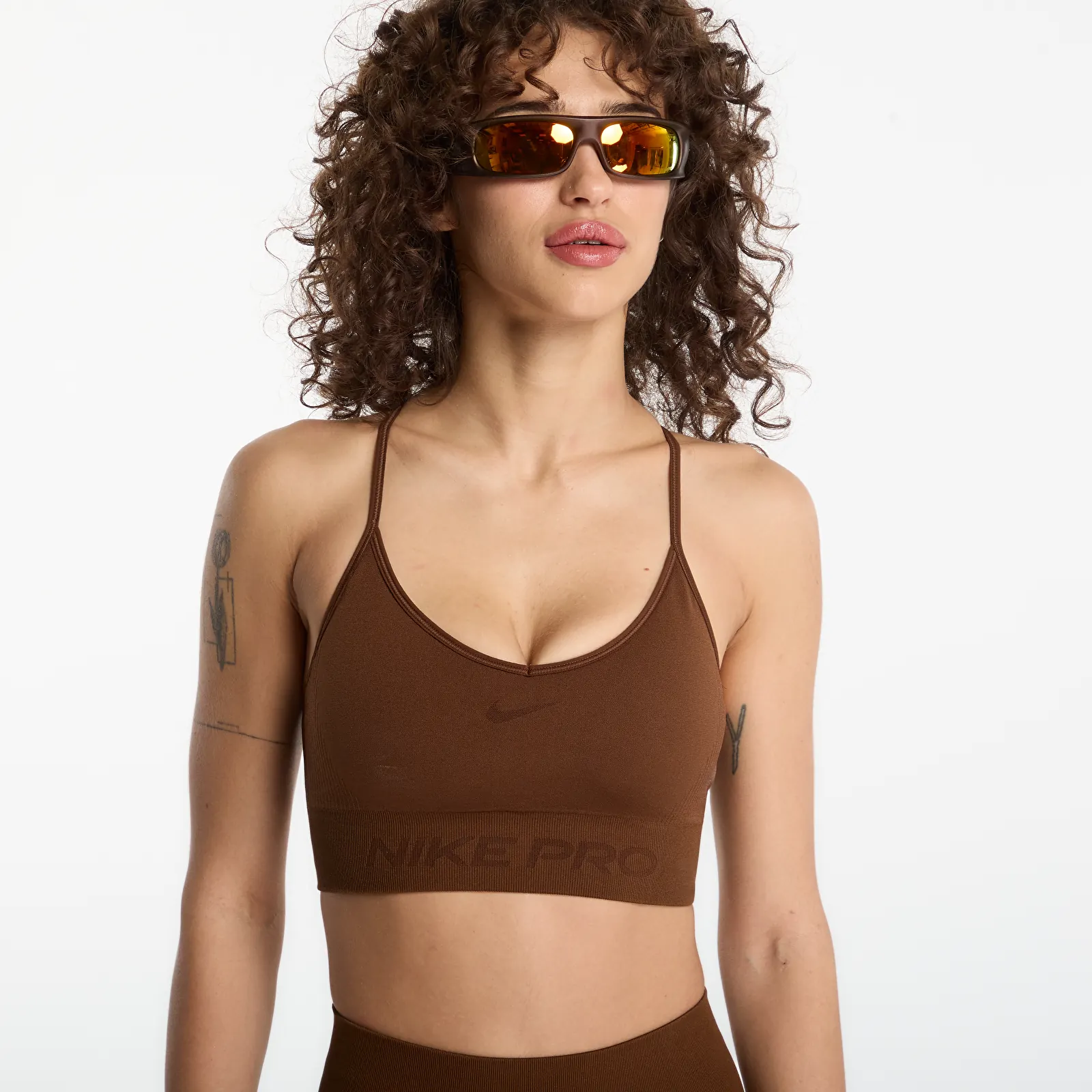 Σουτιέν Nike Pro Seamless Light-Support Padded Sports Bra Cacao Wow
