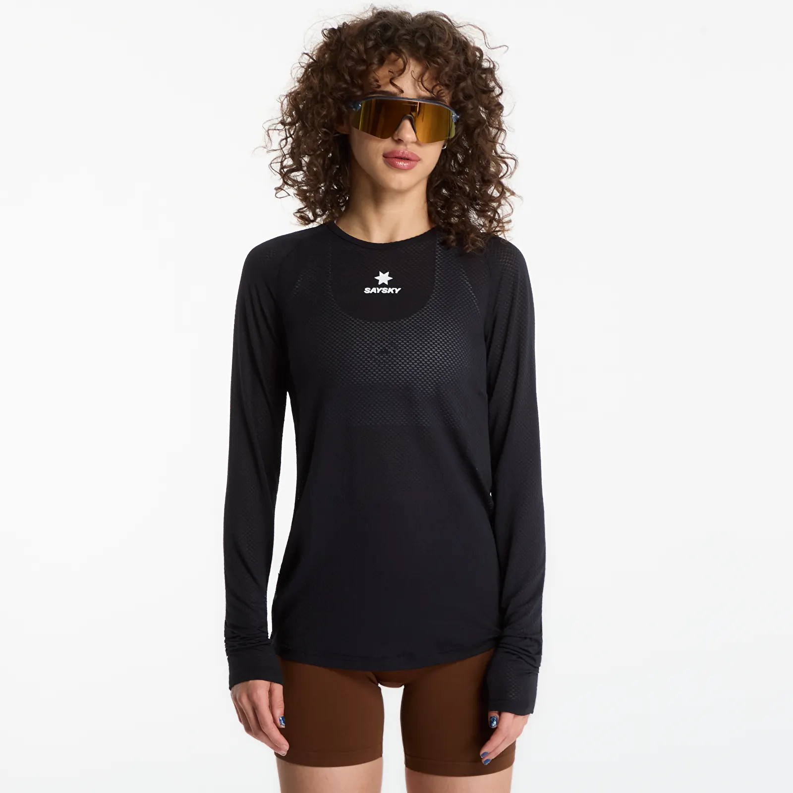 T-shirts SAYSKY Mesh Base Layer Longsleeve UNISEX Black