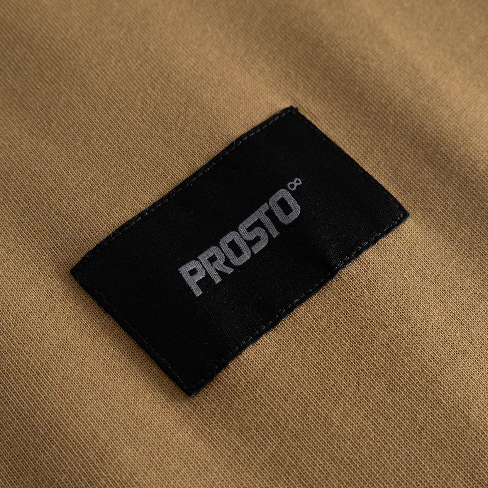 Men's T-shirts Prosto T-shirt Jacquard Label Camel Beige