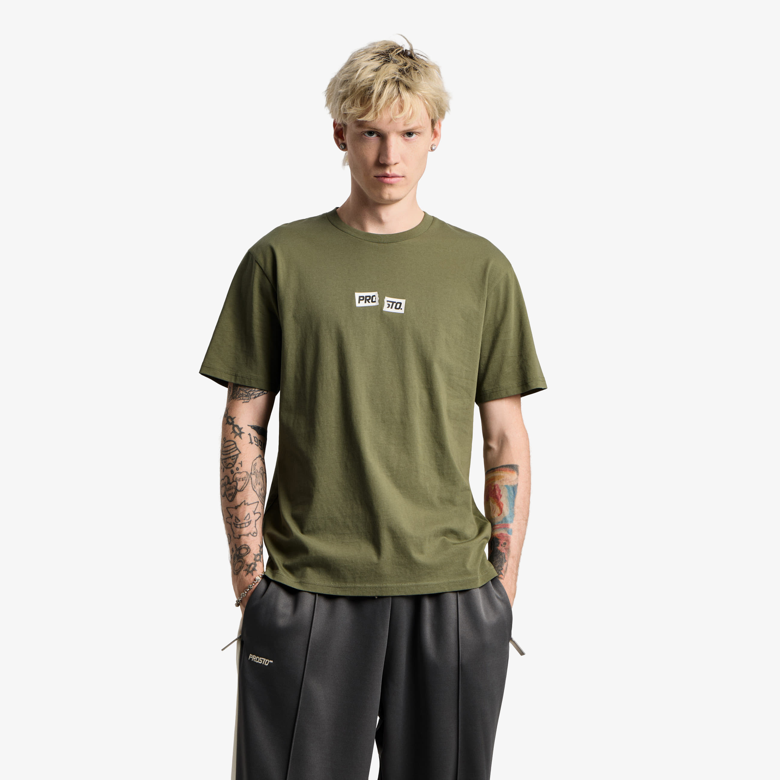 T-shirt Prosto T-shirt Crack Box Logo Olive Green XL