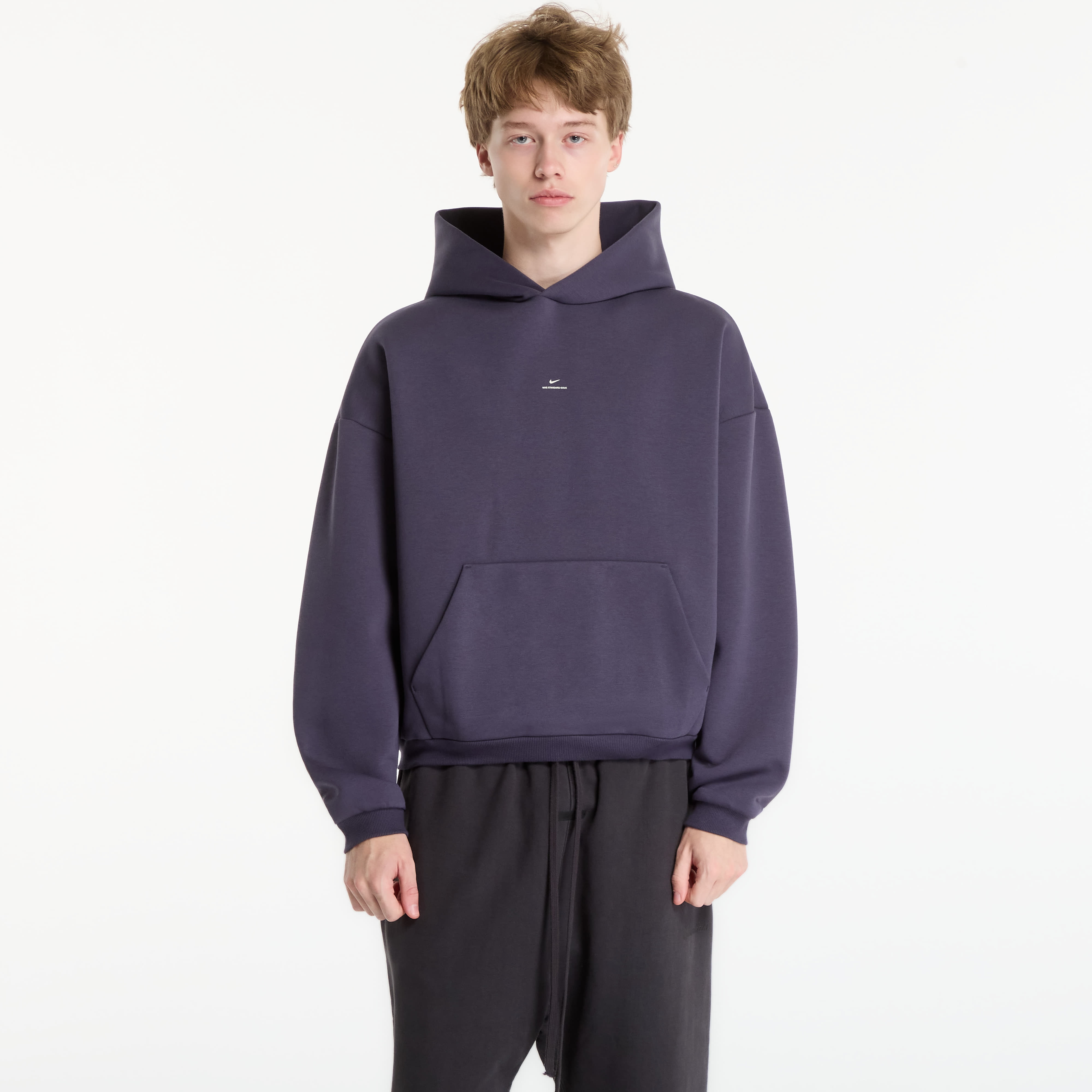 Sweatshirt Nike Standard Issue Therma-FIT Brushed Basketball Pullover Hoodie Gridiron/ Pale Ivory XXL