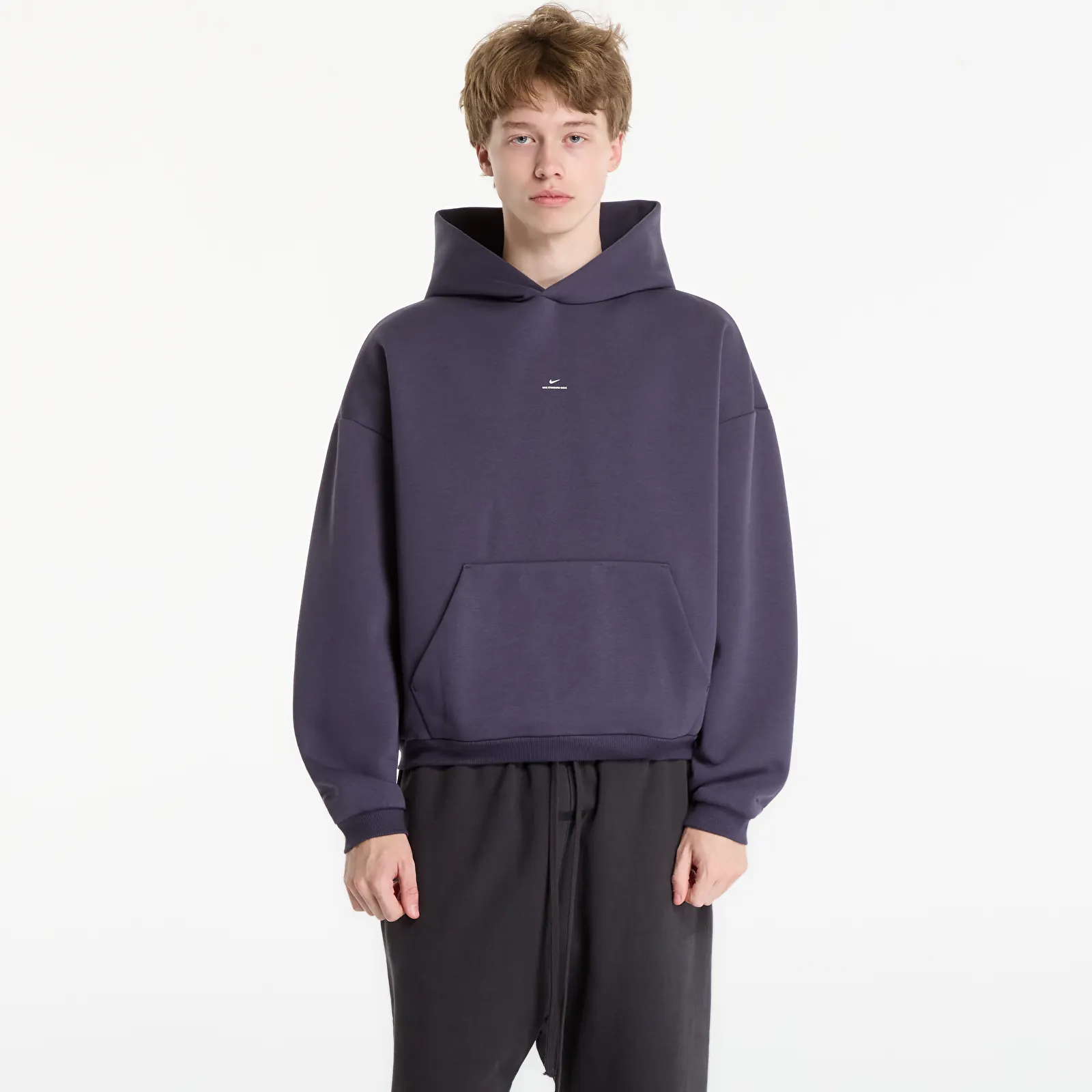 Puloverji   Nike Standard Issue Therma-FIT Brushed Basketball Pullover Hoodie Gridiron/ Pale Ivory