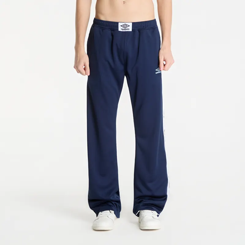 PLEASURES Bootcut Track Pants Navy