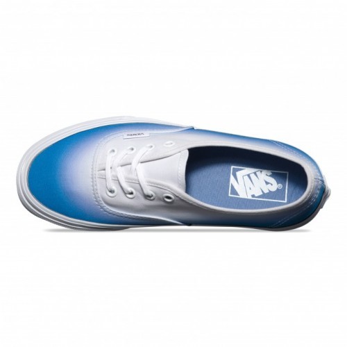 White vans with blue on sale sole