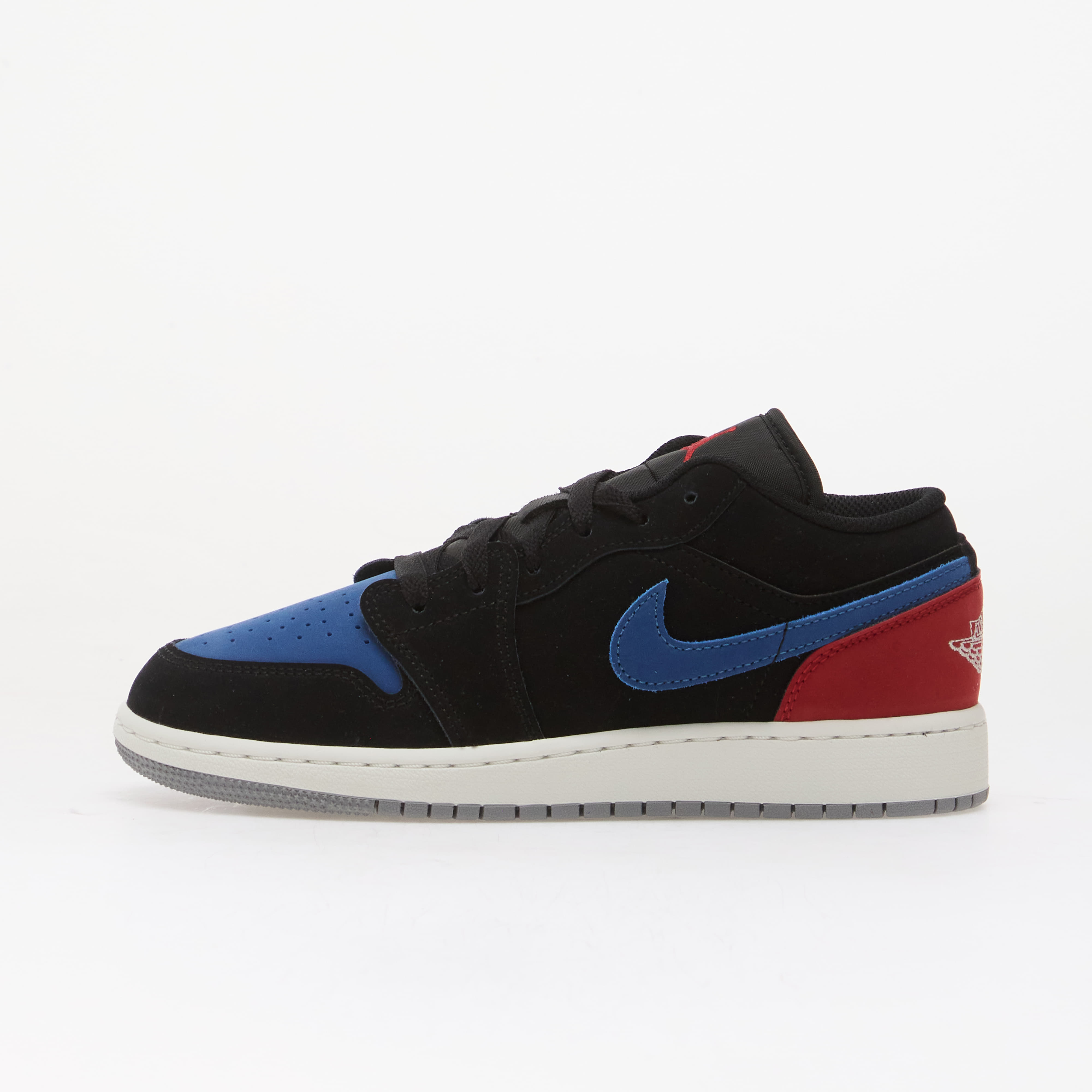 Air Jordan 1 Low Kids Black/ Summit White-True Blue-Varsity Red 3.5Y