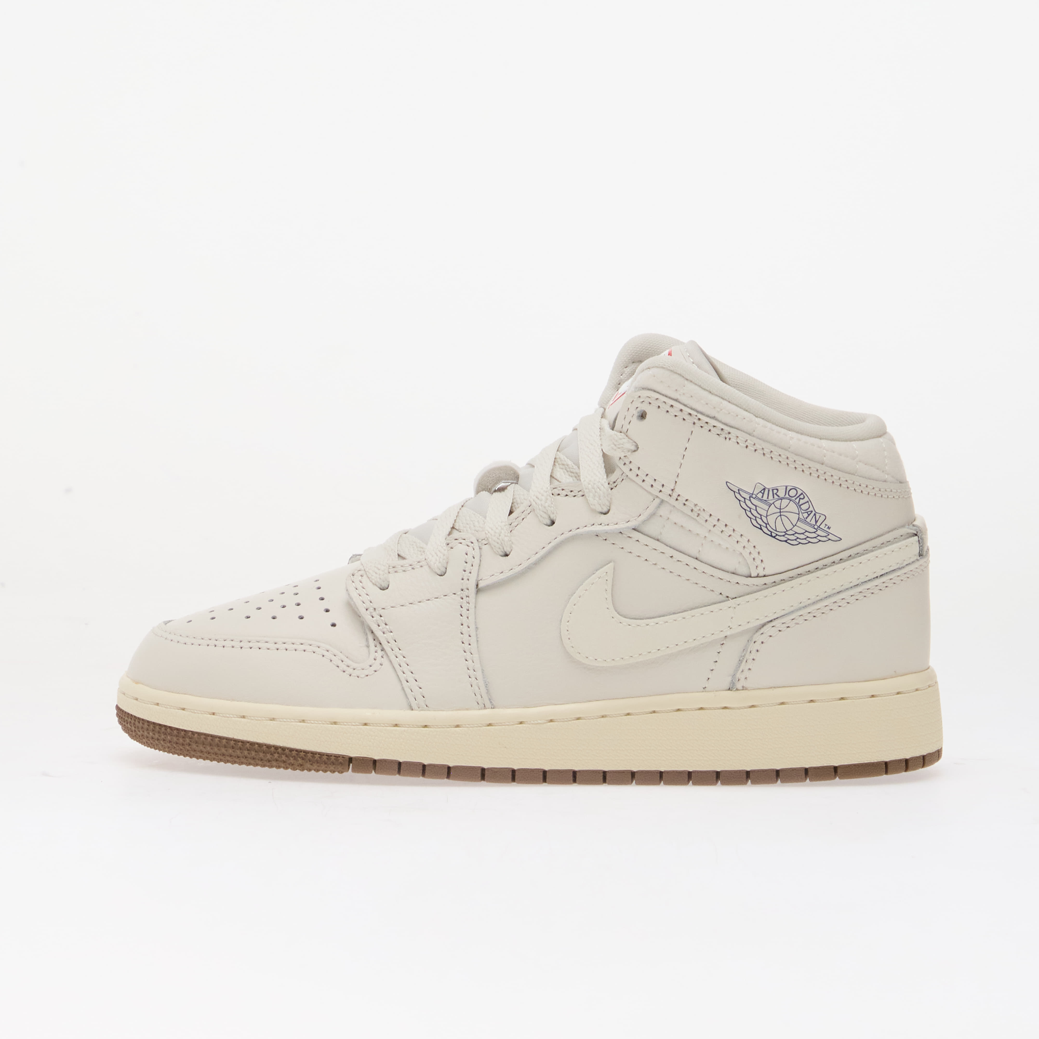 Air Jordan 1 Mid SE Kids Phantom/ Sail-Gum Dark Brown-Infrared 23 5Y