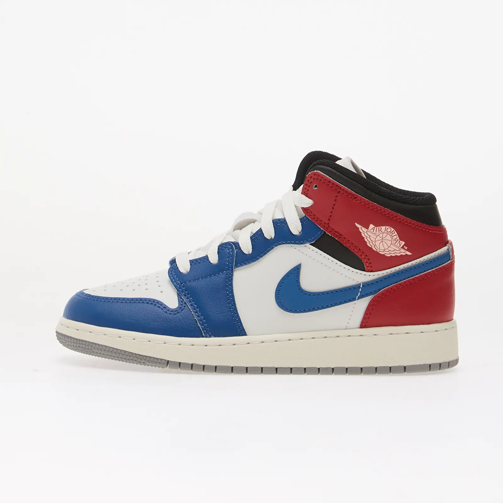 Детски маратонки и обувки Air Jordan 1 Mid Kids True Blue/ Summit White-Varsity Red-Black